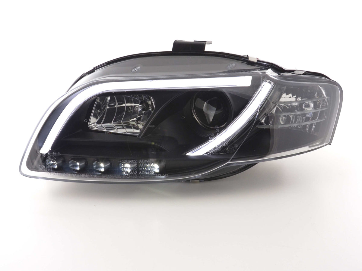 Scheinwerfer Set Daylight LED Tagfahrlicht Audi A4 Typ 8E 05-07 schwarz Scheinwerfer Set Daylight LED Tagfahrlicht Audi A4 Typ 8E 05-07 schwarz